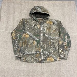 Vintage Camo Silent-Hide Hooded Jacket Men Large Brown Y2K RedHead